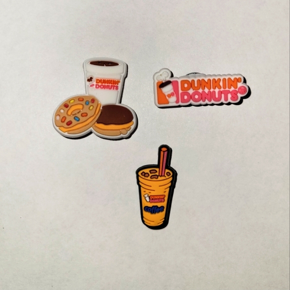 3 Dunkin' Donuts Jibbitz Charm - Picture 1 of 1